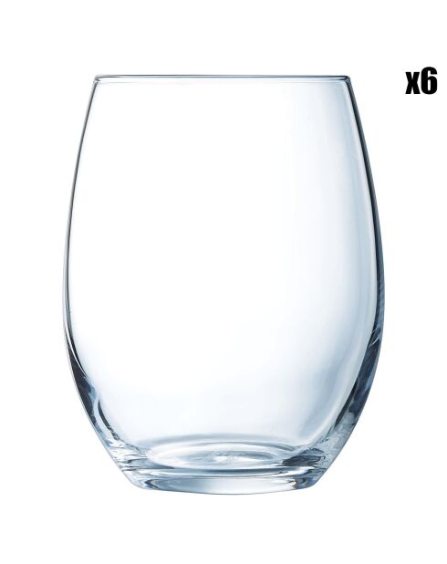 6 Verres haut Primary transparents - 27 cl