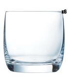 6 Verres bas Vigne transparents - 31 cl