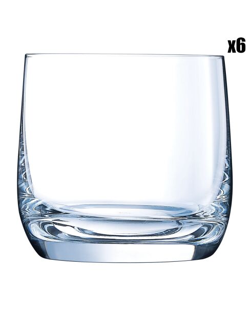 6 bicchieri bassi trasparenti Vigne - 37 cl