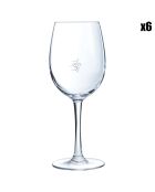 6 Verres à pied Vin au Verres transparents - 35 cl