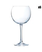 6 Verres à pied Cabernet Ballon transparents - 47 cl