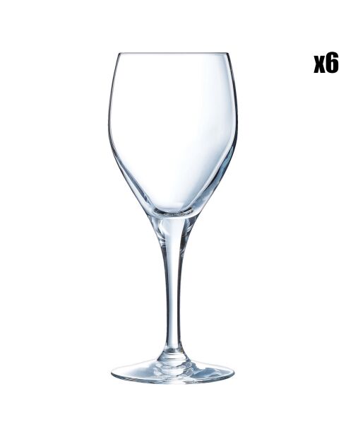 6 Verres à pied Sensation Exalt transparents - 31 cl