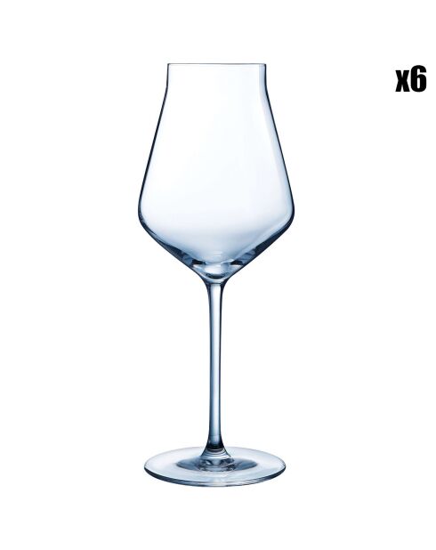 6 Clear Reveal Up steelglazen - 50 cl