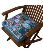 Galette de chaise multicolore - 42x42 cm