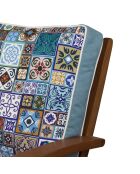 Galette de chaise multicolore - 42x42 cm