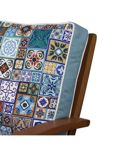 Galette de chaise multicolore - 42x42 cm
