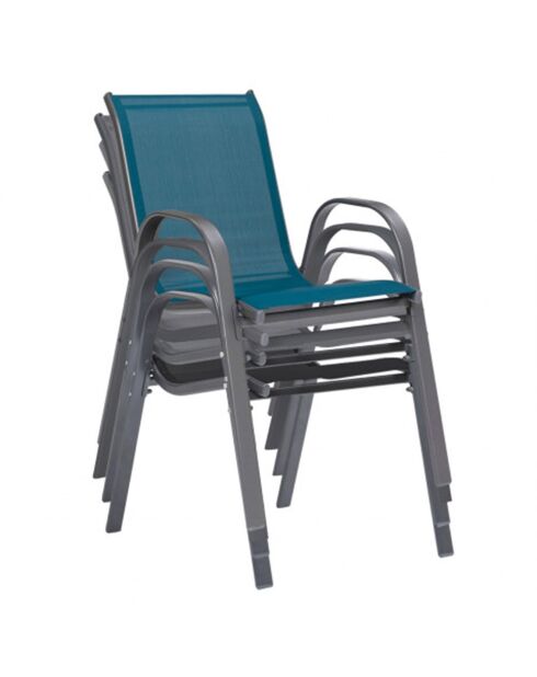 4 Chaises de jardin multicolores -51.5x68x84 cm