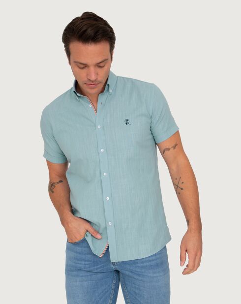 Chemise manches courtes Stown menthe