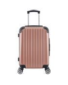3 Valises 4 roues doubles Denali 55/65/75 cm rose doré