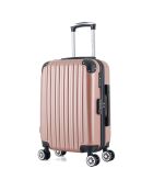 3 Valises 4 roues doubles Denali 55/65/75 cm rose doré
