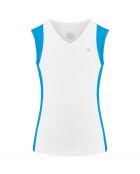 Top tank Paume blanc/turquoise