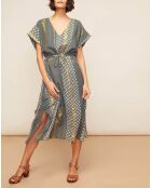 Robe Hayley imprimée carbone