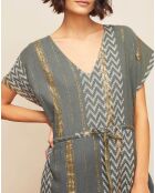 Robe Hayley imprimée carbone