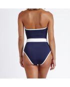 Maillot de bain 1 Pièce Jameela bleu marine/blanc