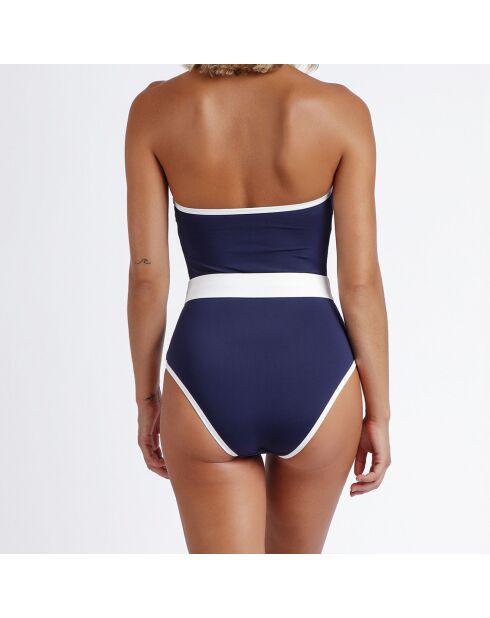 Maillot de bain 1 Pièce Jameela bleu marine/blanc