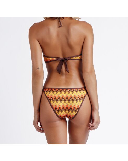 Einteiliger Badeanzug Kamala mit orangefarbenem Aufdruck