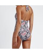 Maillot de bain 1 Pièce Leela imprimé noir