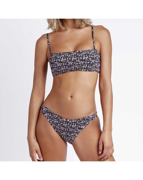 Traje de baño de dos piezas con estampado negro Lalitha