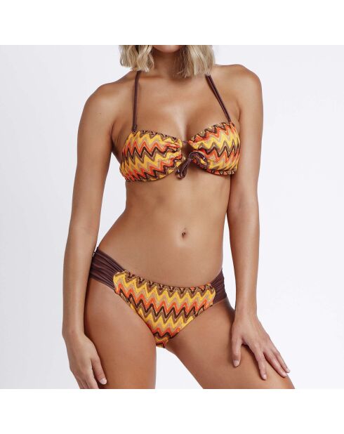 Maillot de bain 2 Pièces Tiya imprimé orange