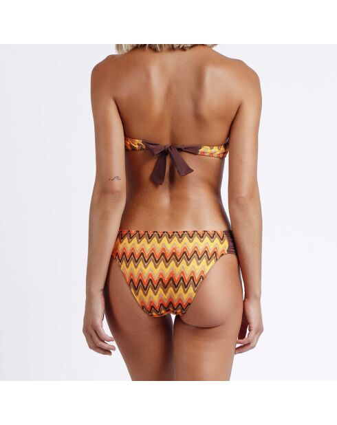 Maillot de bain 2 Pièces Tiya imprimé orange