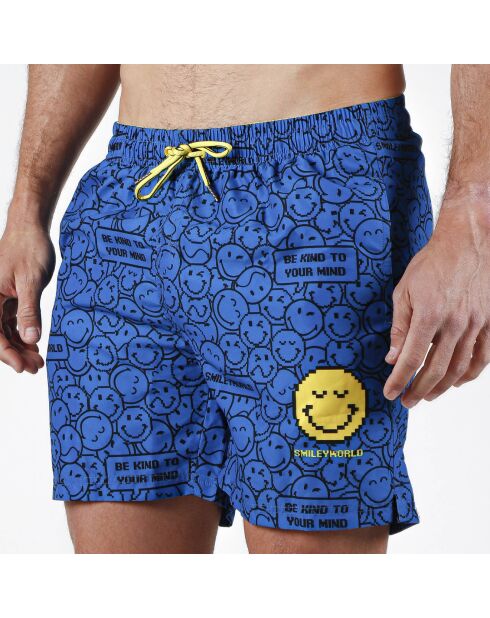 Short de bain Tommy imprimé bleu