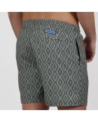 Short de bain Julien imprimé vert kaki