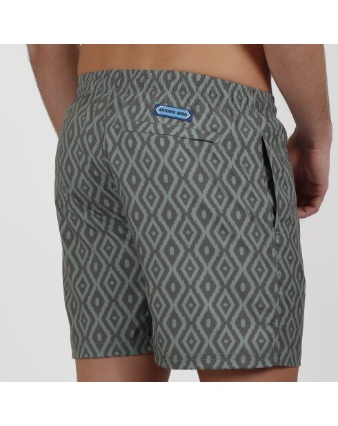 Short de bain Julien imprimé vert kaki