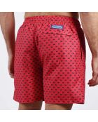 Short de bain Alex imprimé rouge