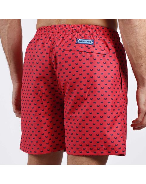 Short de bain Alex imprimé rouge