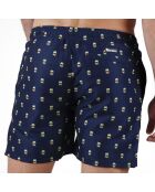 Short de bain Alexandre imprimé bleu marine
