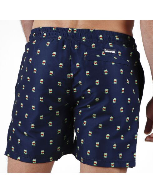 Alexandre marineblaue bedruckte Badeshorts