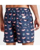 Short de bain Matthieu imprimé bleu marine