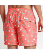 Short de bain Max imprimé corail