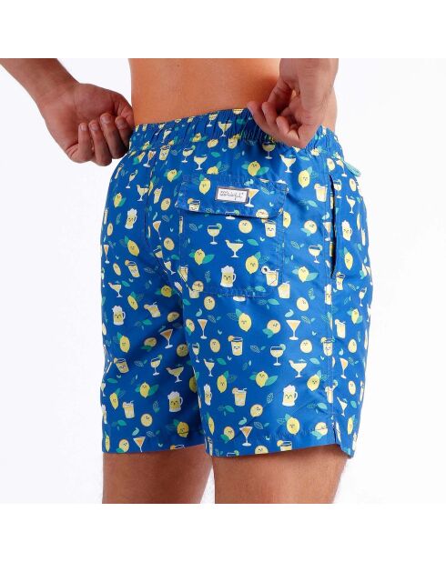 Short de bain Chris imprimé bleu