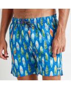 Short de bain Ben imprimé bleu