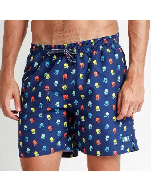 Short de bain Paul imprimé bleu