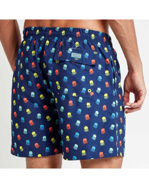 Short de bain Paul imprimé bleu