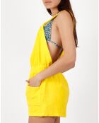 Combinaison short jaune