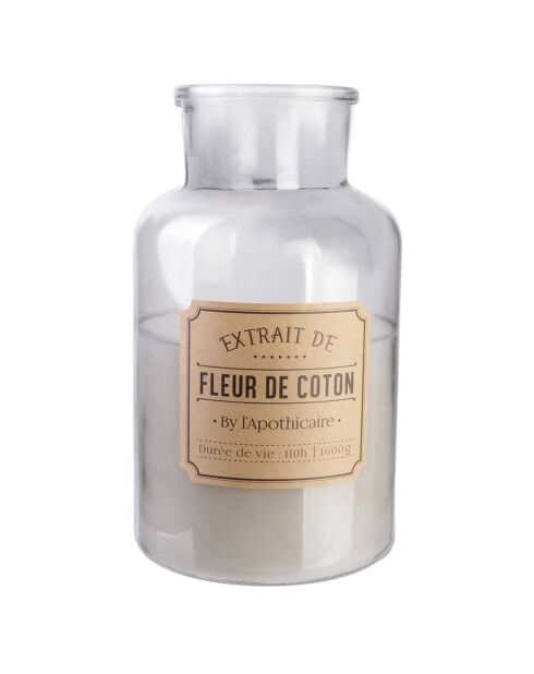 Bougie parfumée Apothicaire Fleur de coton blanc - 1 mèche