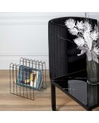 Range magazine filaire noir -  32x33x26 cm