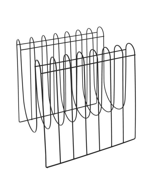 Range magazine filaire noir -  32x33x26 cm