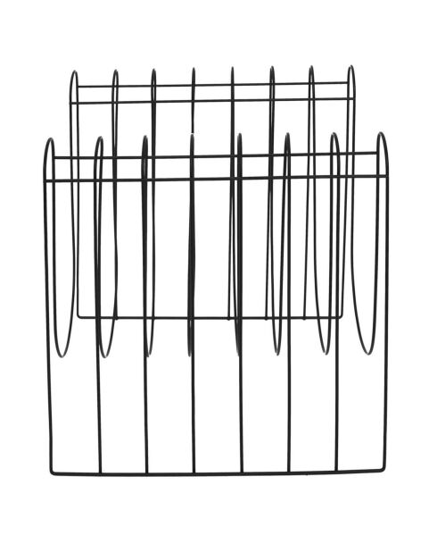 Range magazine filaire noir -  32x33x26 cm