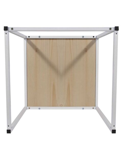 3 Tables gigognes  marron/blanc -  45x45x45 cm