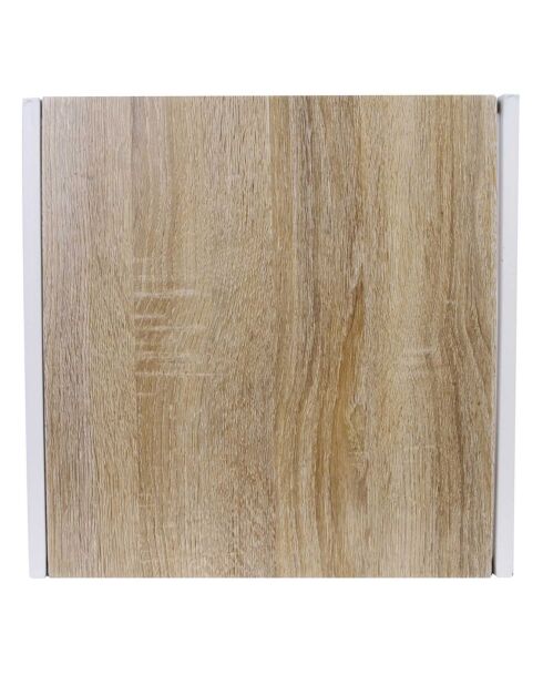 3 Tables gigognes  marron/blanc -  45x45x45 cm