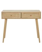 Console Bali 2 tiroirs beige -  100x81x29 cm