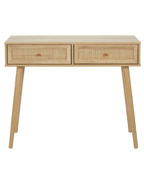 Console Bali 2 tiroirs beige -  100x81x29 cm