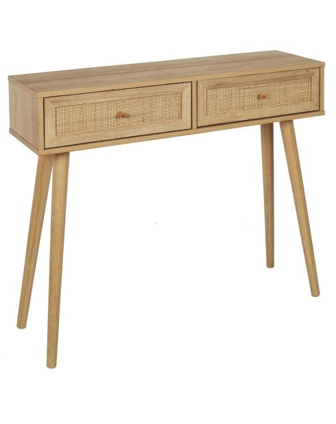 Console Bali 2 tiroirs beige -  100x81x29 cm