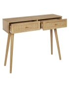 Console Bali 2 tiroirs beige -  100x81x29 cm