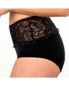 2 mutandine mestruali nere Rosana a vita alta