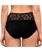 2 mutandine mestruali nere Rosana a vita alta